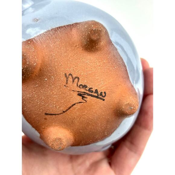 VTG Pig Morgan Ceramic Pottery Shaker Gray Glaze Kitsch - Picture 7 of 16